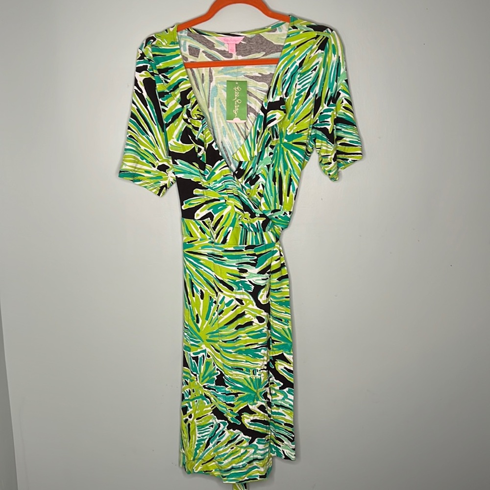 NWT Lilly Pulitzer Adalie Ruffle Wrap Dress Sz L